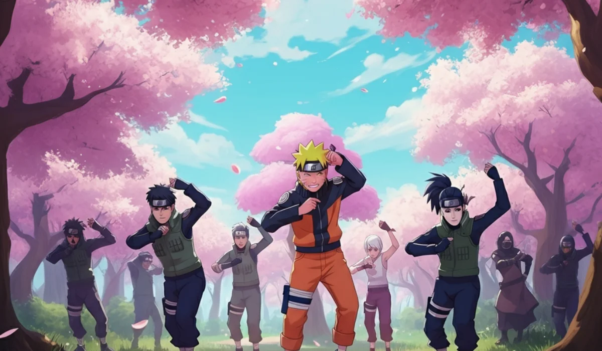 Sakura Naruto and the Fortnite Floss